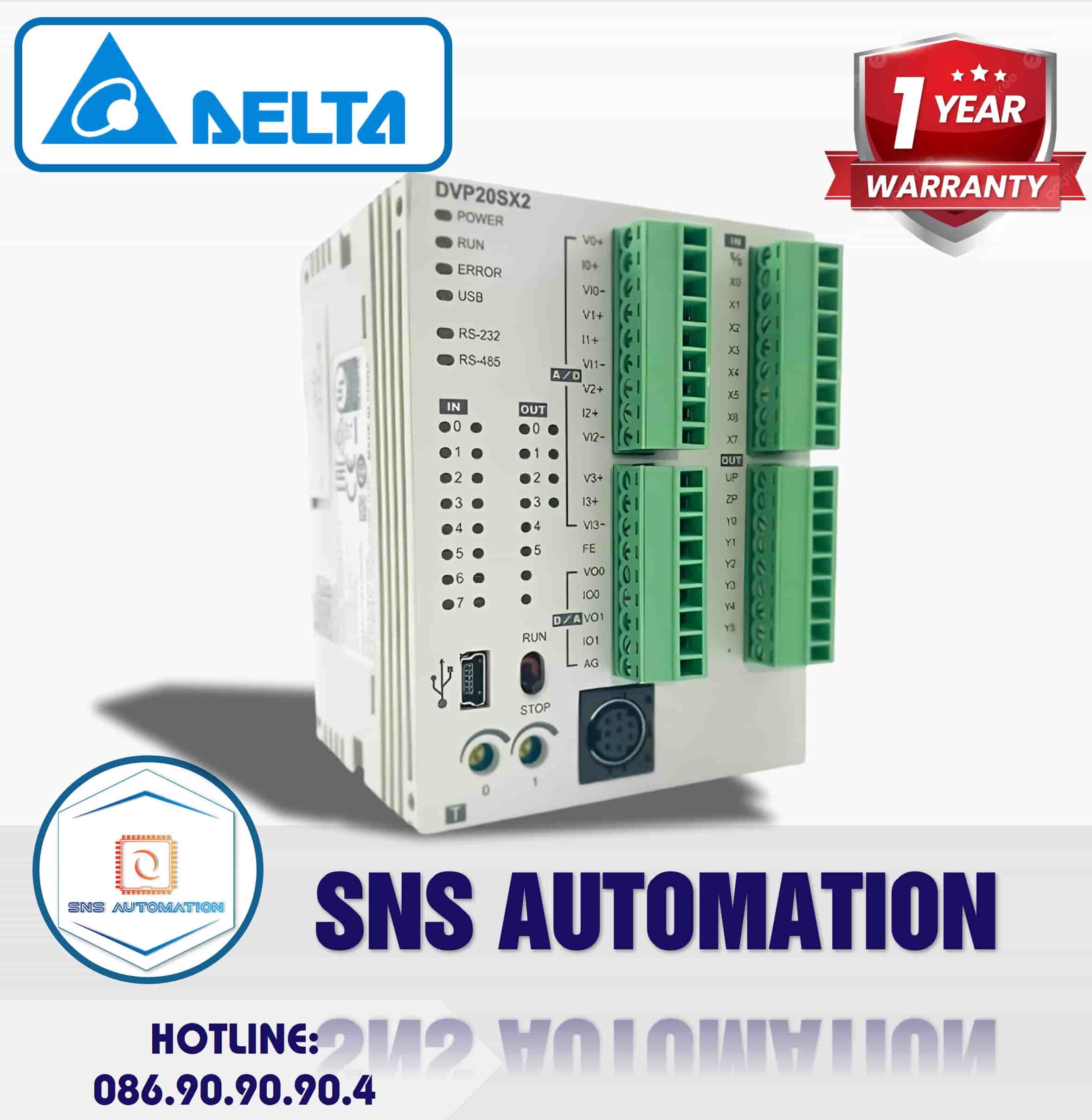 bộ lập trình plc DVP20SX211T