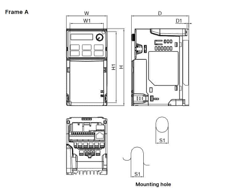 biến tần VFD4A2MS43ANSAA