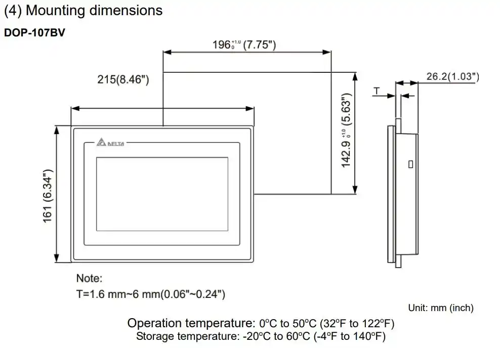Tên màn hình HMI DOP-107DV