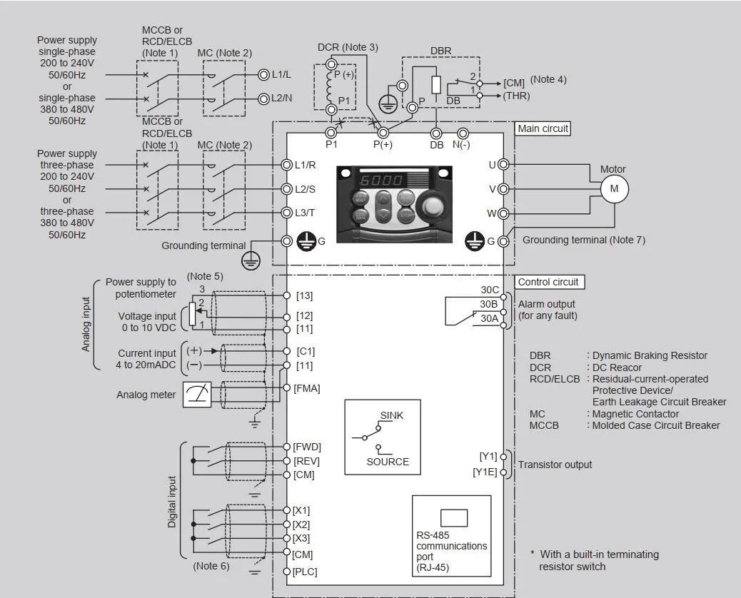 Sơ đồ mạch điều khiển FRN0006C2S-7A