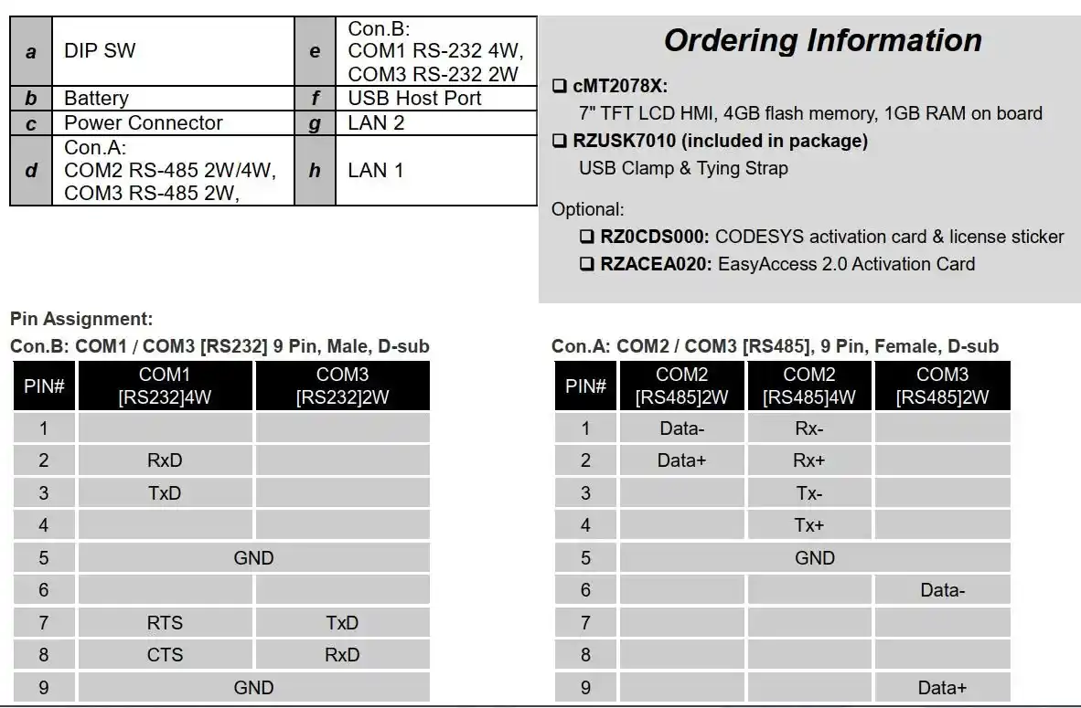 Sơ đồ dây cMT2078X