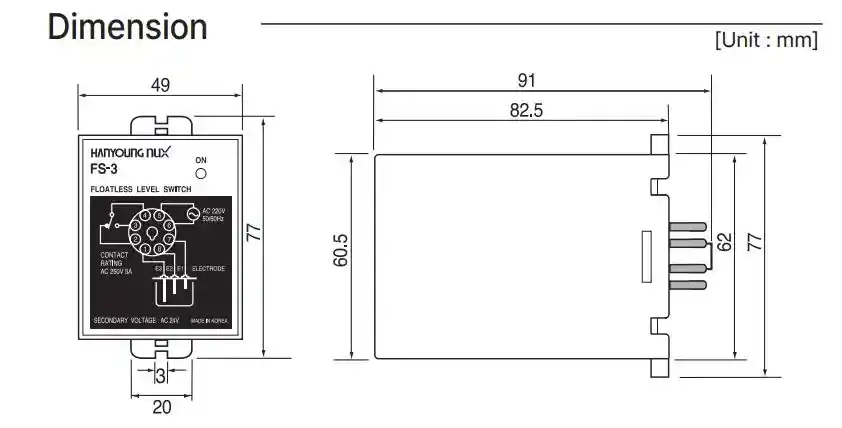 kích thước FS-3A