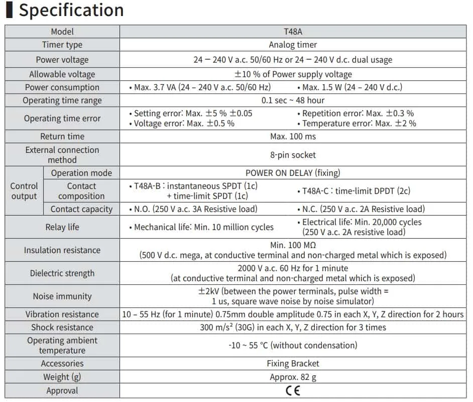 thông số T48A-6B-A