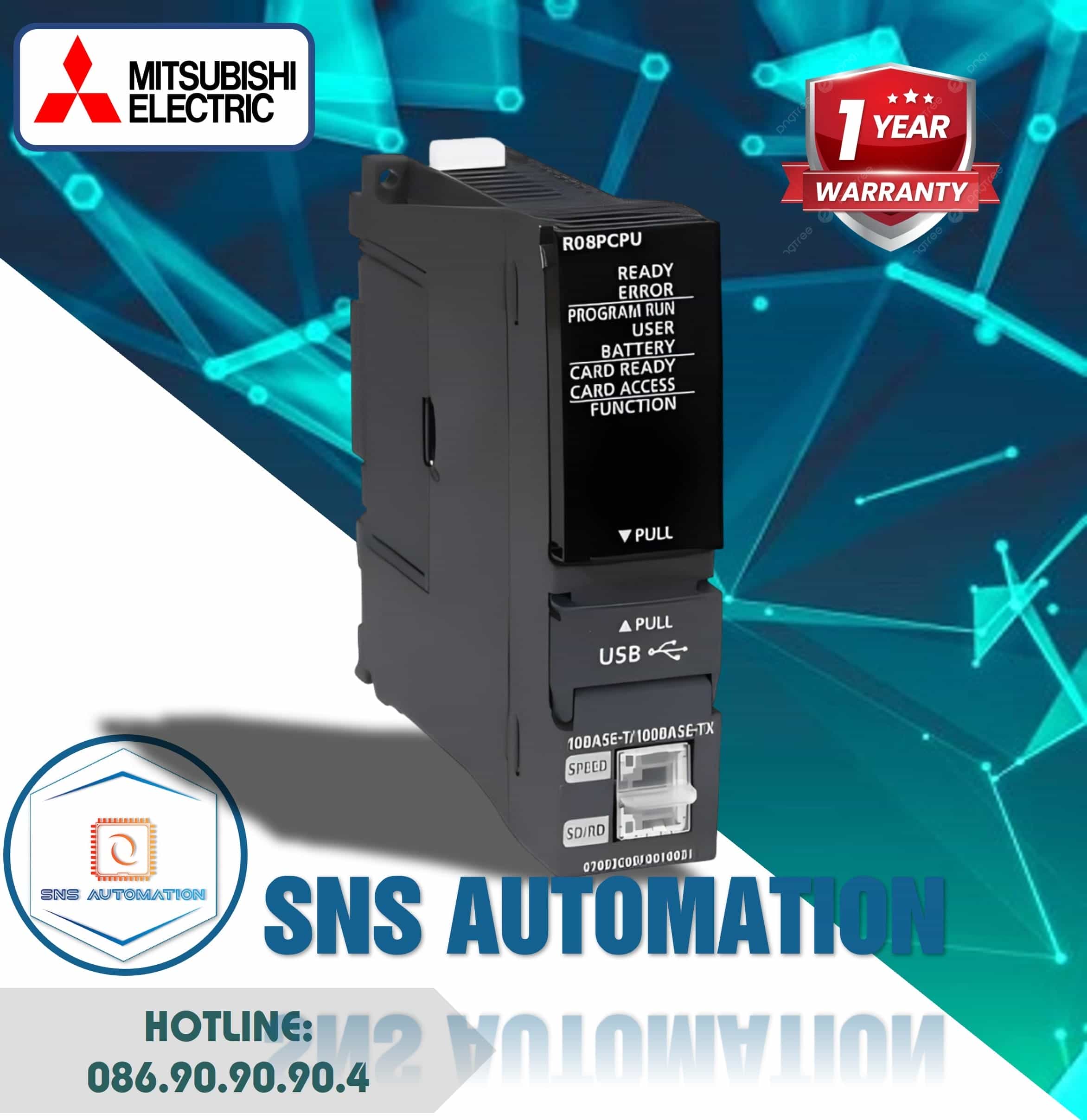 R08PCPU - Mô đun CPU hiệu suất cao PLC-R