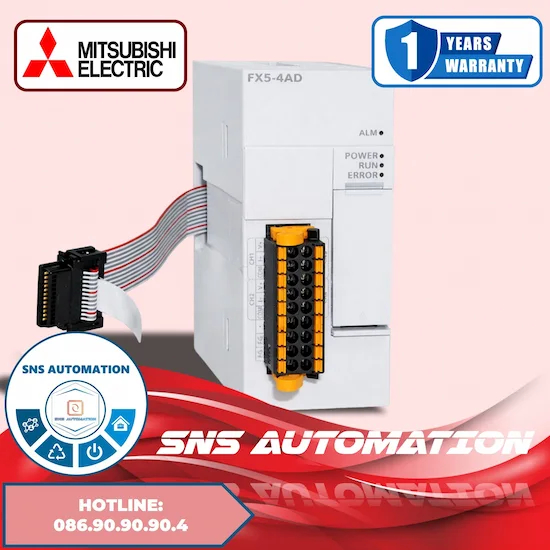 Mô đun Analog FX5‑4AD - Module 4 ngõ vào Analog cho PLC Mitsubishi FX5U ...