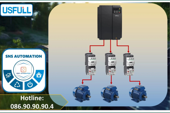 Biến tần điều khiển 2 động cơ