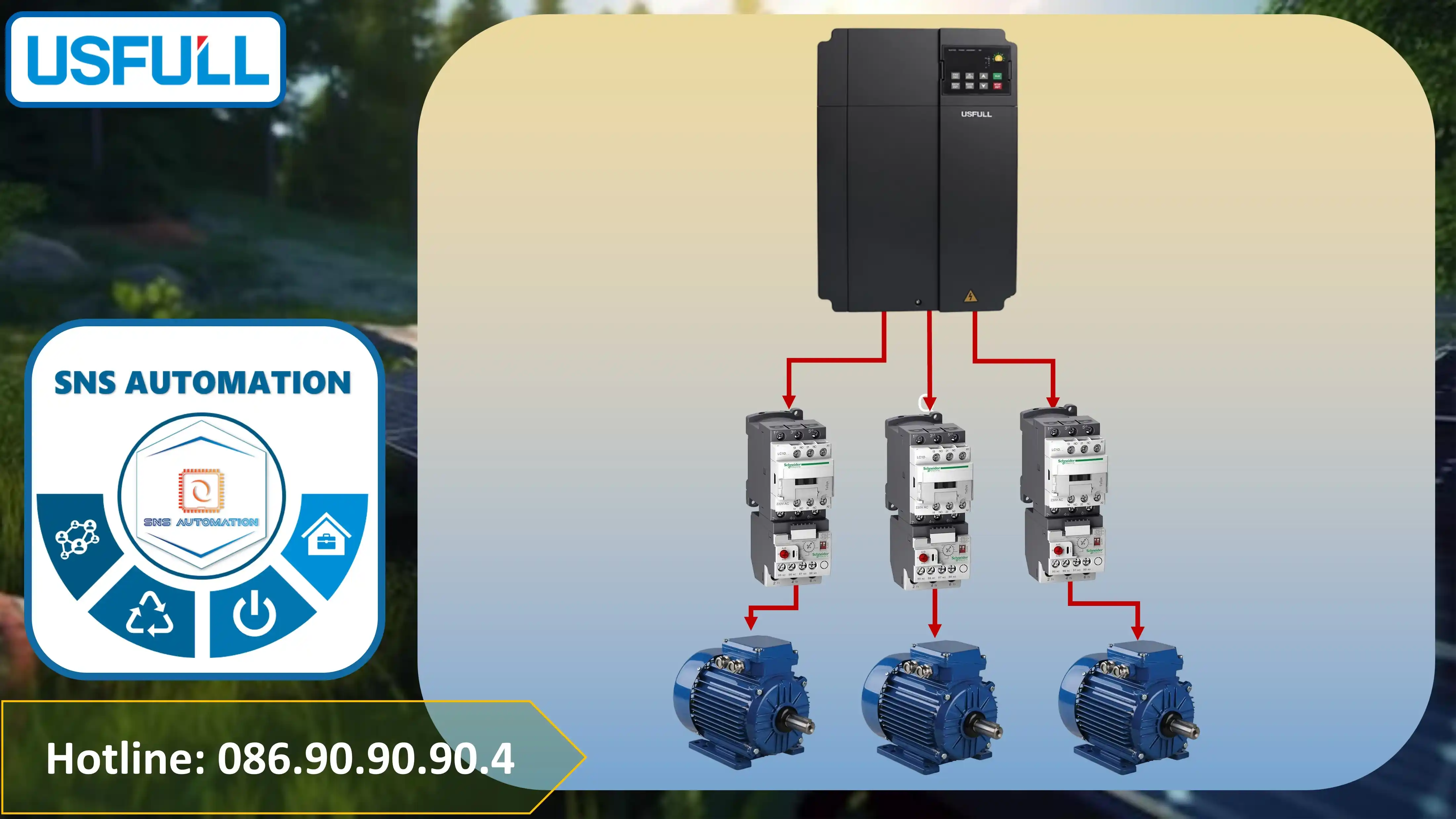 biến tần điều khiển 2 động cơ