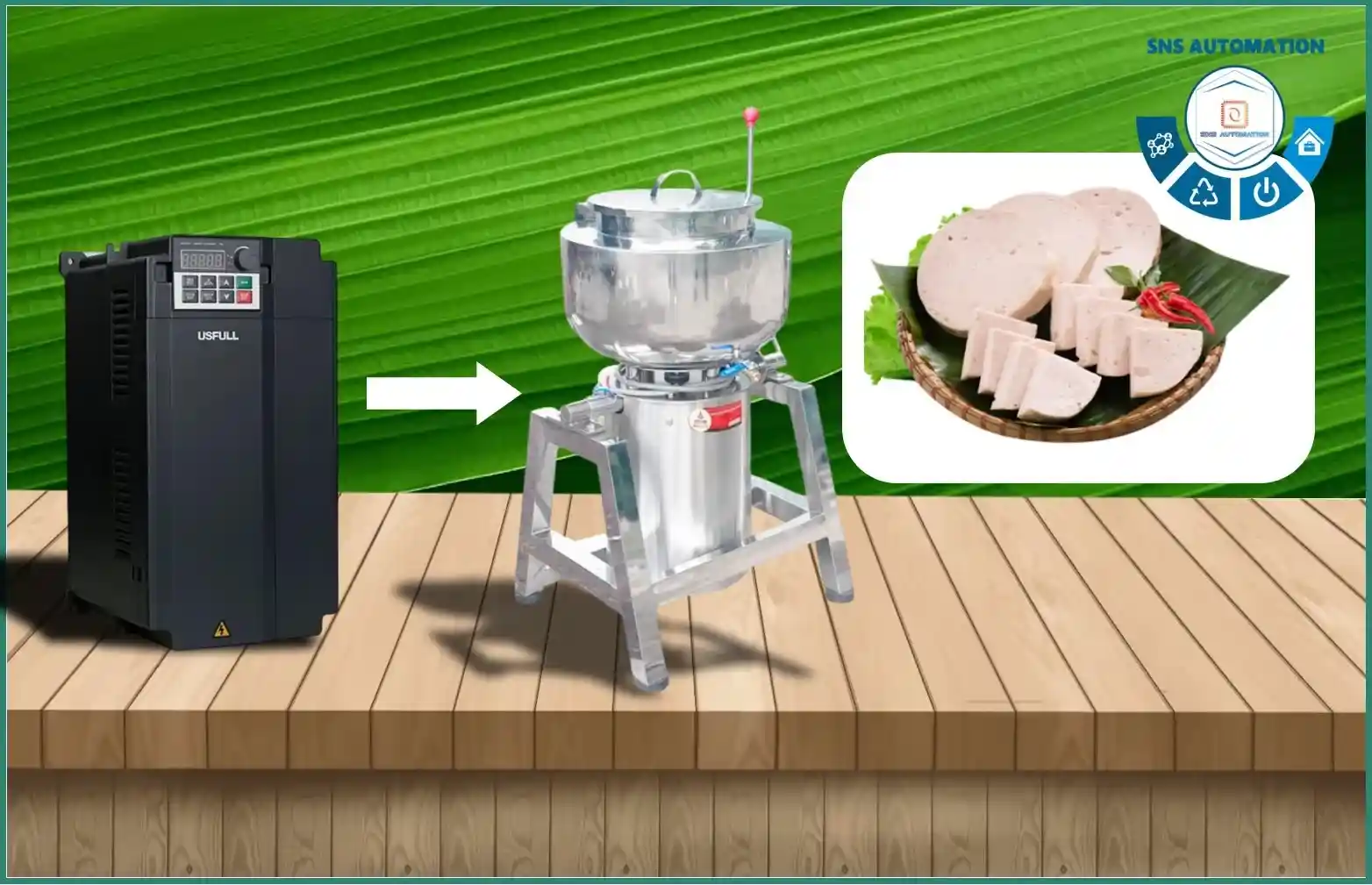 biến tần máy xay chả