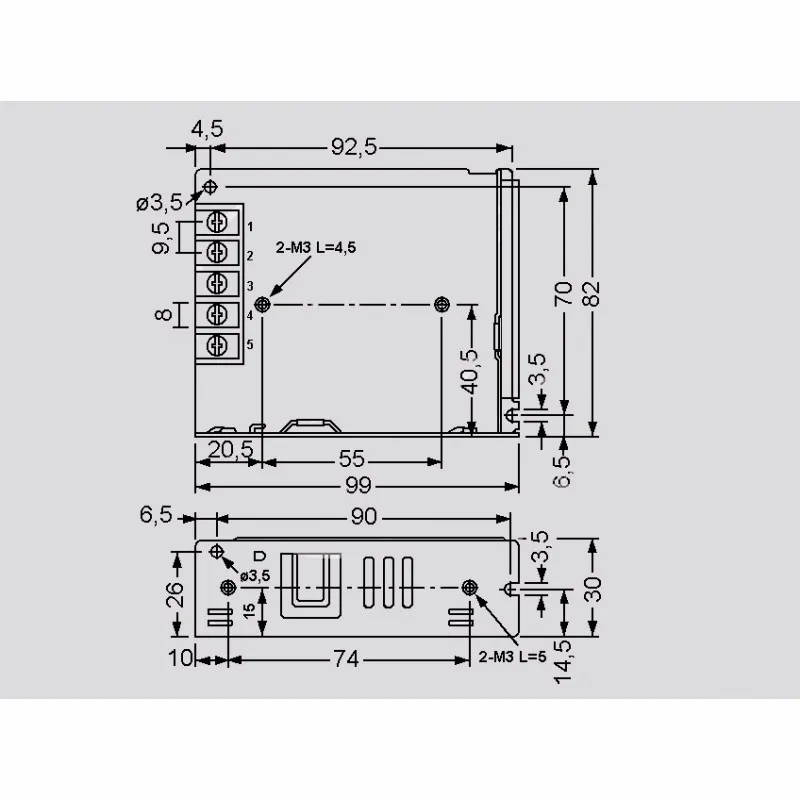 Thông số kích thước LRS-50-24