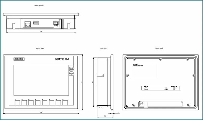 kích thước màn hình 6AV2123-2GB03-0AX0