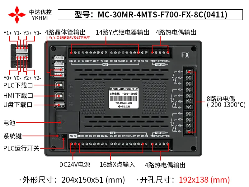 Hướng dẫn đấu nối MC-30MR-4MTS-F700-FX-8C(0411)