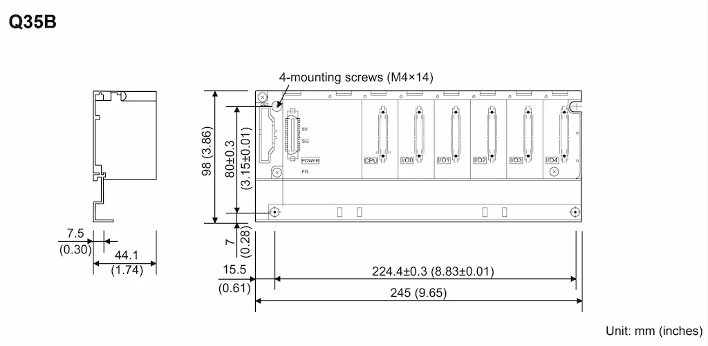 Kích thước Q35B