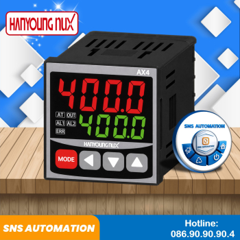 AX4-2A Bộ điều khiển nhiệt độ Hanyoung (Ngõ ra SSR + 3 Relay)