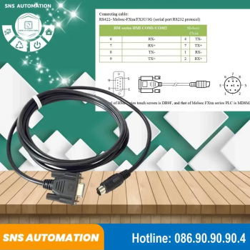 Cáp kết nối HMI Samkoon - PLC Mitsubishi