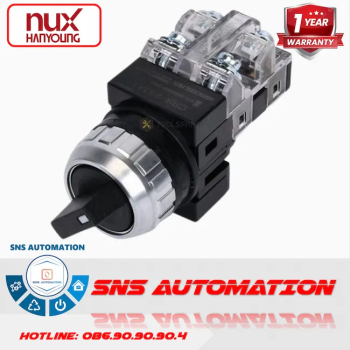 CRS-252A1 Công Tắc Xoay 2 Vị Trí Hanyoung (Phi 25, Cần Ngắn, 1NO+1NC)