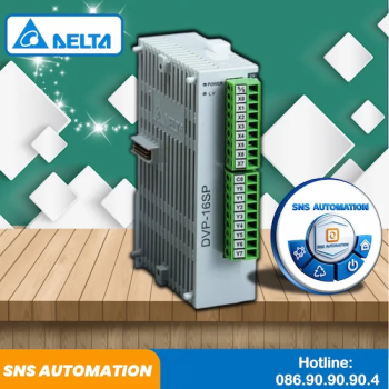 DVP16SP11R PLC Delta 8 ngõ vào 8 ngõ ra Relay - Module mở rộng I/O chính hãng