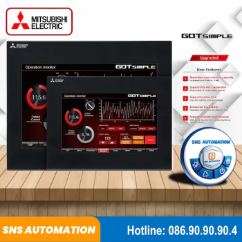 GS2110-WTBD màn hình HMI Mitsubishi 10 inch hỗ trợ Ethernet, RS-232, RS-422