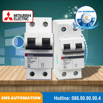 Cầu Dao Điện BH-D6 2P 6A Type C N Mitsubishi Chính Hãng