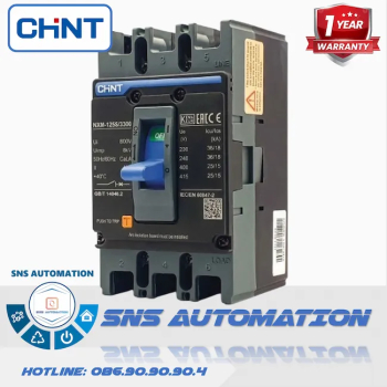 NXM-125S/3300 100A Aptomat MCCB Chint 3P 100A Dòng NXM Chính Hãng