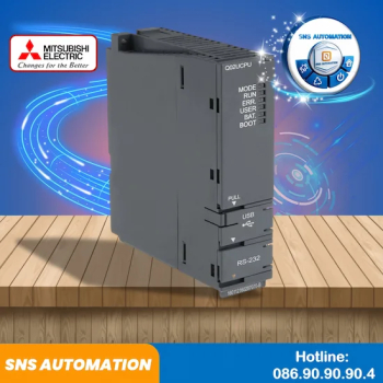 Q02UCPU CPU PLC Mitsubishi dòng Q dung lượng 20k steps cổng USB-B, RS-232