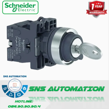 XA2EG21 Công Tắc Xoay 2 Vị Trí Có Khóa Schneider (Phi 22, Tự Giữ, 1NO)