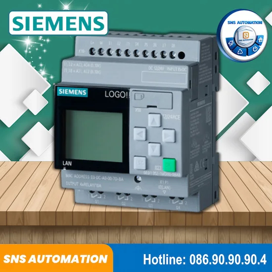 6ED1052-1MD08-0BA0 PLC Siemens LOGO! 12/24RCE 8DI/4DO Relay - Giải pháp điều khiển thông minh nhỏ gọn