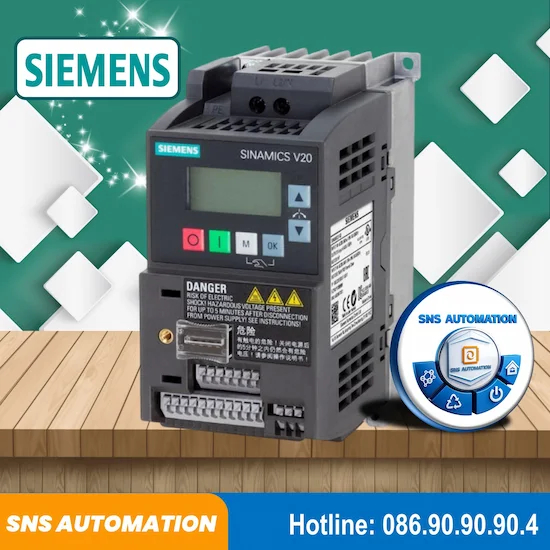 Biến tần Siemens 6SL3210-5BB13-7UV1 0.37kW 1 pha 220V SINAMICS V20