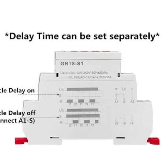 Rơle hẹn giờ GRT8-S1 là bộ hẹn giờ chu kỳ bất đối xứng (cycler) - Giải pháp điều khiển thời gian chính xác