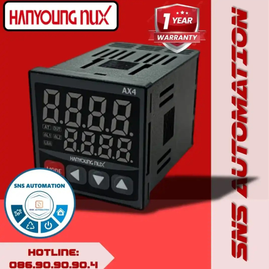 Đồng hồ nhiệt AX4 - Bộ điều khiển nhiệt độ chính xác cho hệ thống công nghiệp