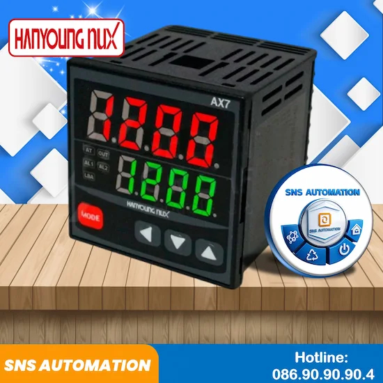 AX7-3A Bộ điều khiển nhiệt độ Hanyoung (Ngõ ra 4-20mA + Relay)