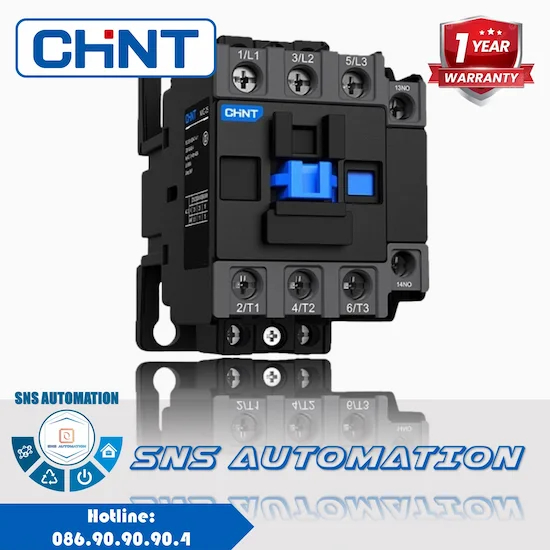 NXC-40 220V 50/60Hz Khởi Động Từ Chint 40A 3P 18.5kW