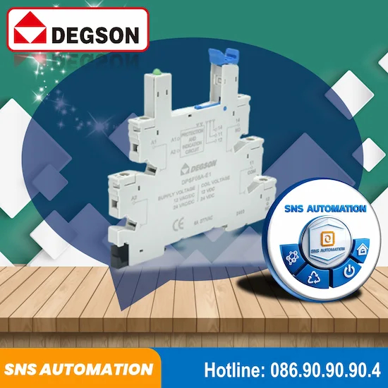 DPSF-05A-E1-00A(H) Đế Rơ Le Degson 5 Chân 6A Gắn DIN Rail