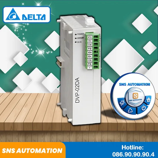 Module Delta Electronics DVP02DA-S - Mô đun PLC Delta 2 ngõ ra analog