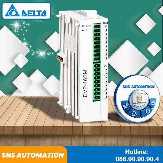 DVP16SM11N Module PLC Delta - Mô đun mở rộng 16 ngõ vào chính hãng