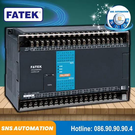 FBs-60MAR Bộ Lập Trình PLC Fatek 36 Ngõ Vào 24 Ngõ Ra Relay/Transistor