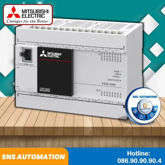 Bộ lập trình PLC FX5S-40MT/ES Mitsubishi chính hãng - Ngõ ra transistor, tốc độ cao