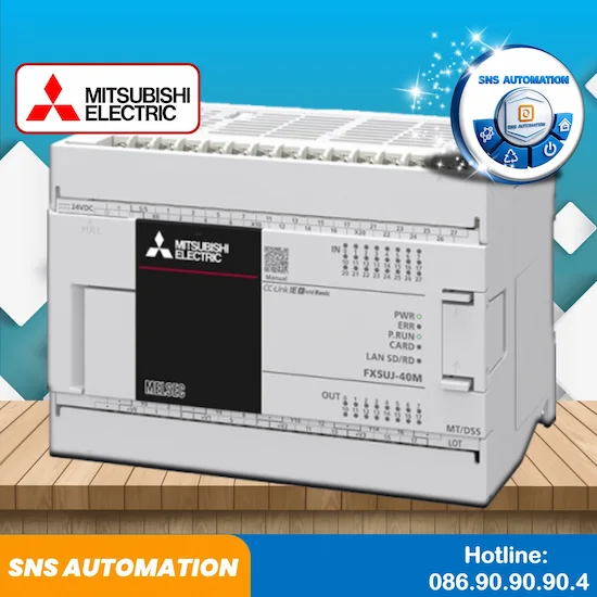FX5UJ-40MR/ES bộ lập trình PLC Mitsubishi 24 ngõ vào - 16 ngõ ra Relay
