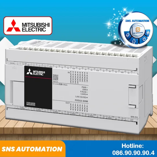 FX5UJ-60MR/ES bộ lập trình PLC Mitsubishi 36 ngõ vào - 24 ngõ ra Relay