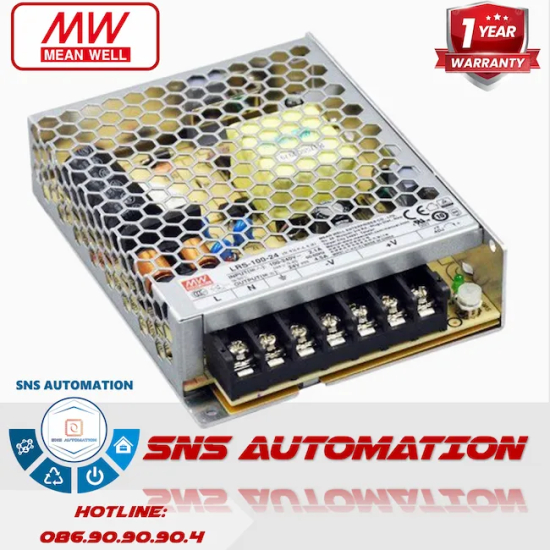 LRS-100-24 Nguồn Tổ Ong Meanwell 100W (24VDC, 4.5A, Siêu Mỏng)