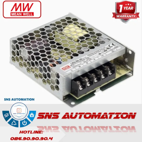 LRS-50-24 Nguồn Tổ Ong Meanwell Cao Cấp (24VDC, 50W, 2.2A, Siêu Mỏng)