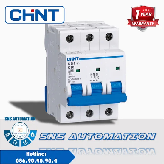 NXB-63 3P C20 6kA Aptomat Chint | MCB 3 Pha 20A 6kA Chính Hãng Giá Tốt