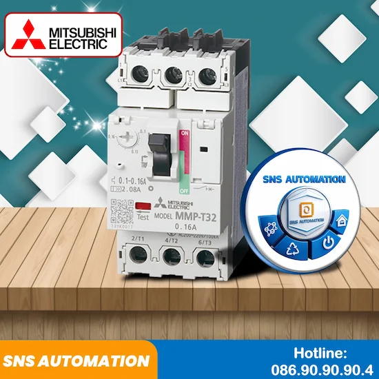 MMP-T32LF 4.0A CB bảo vệ động cơ 3 pha phạm vi bảo vệ dòng 2.5–4.0A
