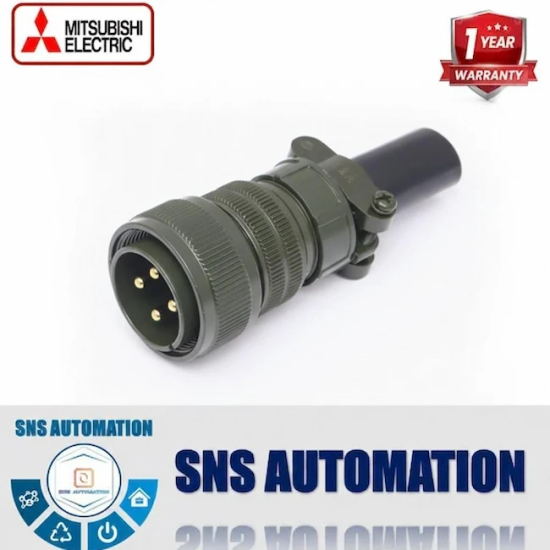 MR-PWCNS5 Giắc Nguồn Động Cơ Servo Mitsubishi (Đầu Vuông Góc, Cấp IP67)