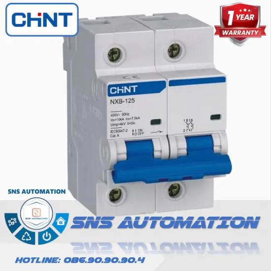NXB-125 2P C80 10kA Aptomat Chint | MCB 2 Pha 80A Cắt Dòng Cao 10kA