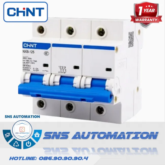 NXB-125 3P C63 10kA Aptomat Chint | MCB 3 Pha 63A Cắt Dòng Cao 10kA