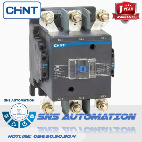 NXC-225 220V 50/60Hz Khởi Động Từ Chint | Contactor 3 Pha 225A Cuộn Hút 220V