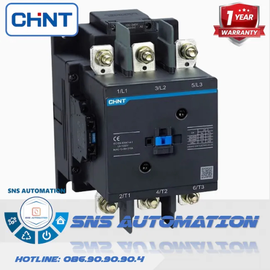 NXC-265 AC/DC 220V-240V Khởi Động Từ Chint | Contactor 3 Pha 265A