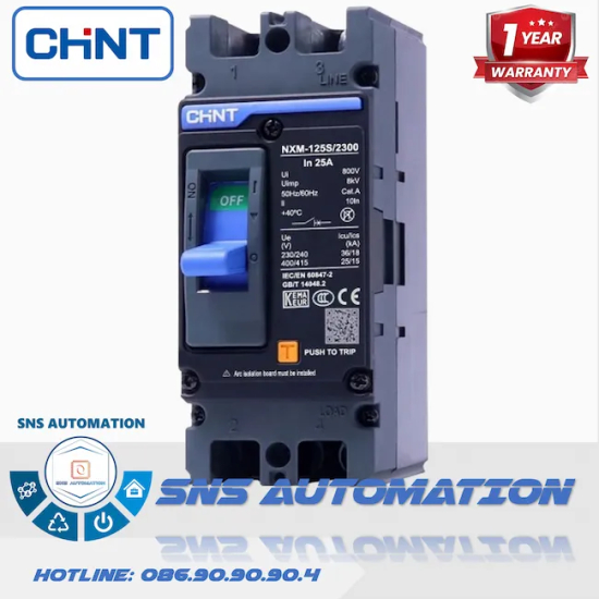 NXM-125S/2300 125A Aptomat MCCB Chint 2P 125A Dòng NXM Chính Hãng