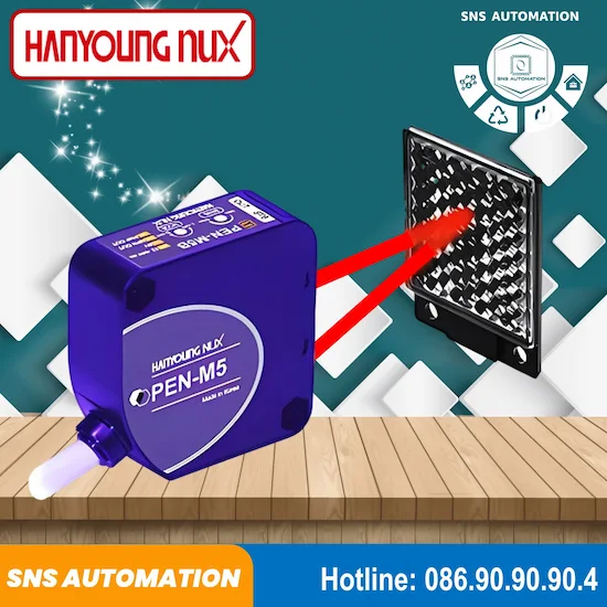 PEN-M5A Cảm Biến Quang Hanyoung Phản Xạ Gương Chính Hãng