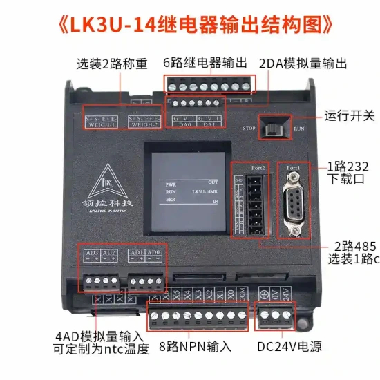 Bộ lập trình PLC LK3U-14-4AD-2DA